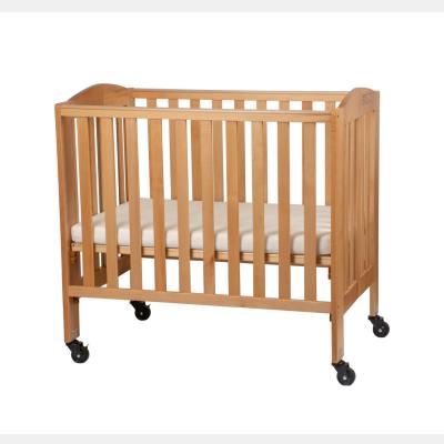 China High Quality German ES6112 Beech Wood Adjustable Folding Crib Adjustable Baby Crib Hutch With Sheets Set for sale