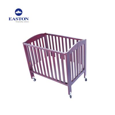 China Hotel Room Modern Solid Beech Wood Material Baby Cribs for sale