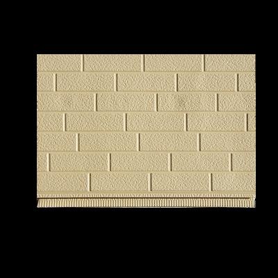 China Modern Polyurethane Insulated Metal Foam Board Exterior Wall Cladding PU Sandwich Decorative Wall Panel for sale