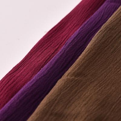 China Anti Pill Hot Sale New Fashion Rayon Viscose Crinkle Crepe Yoyo Plain Dyed Cheap 100% Rayon Fabric for sale