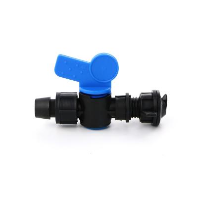 China Hose Diameter Connection Adjustment Irrigation 16mm Drip Irrigation Belt With Switch Straight Bypass Valve for sale