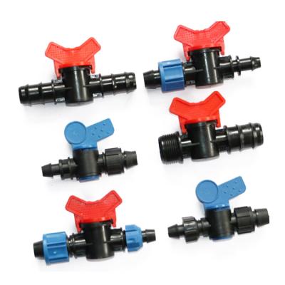 China Plastic Pipe Diameter Connection Adjustment Drip Tape Hose Irrigation Fittings Dripline fittings16mm Valve for sale