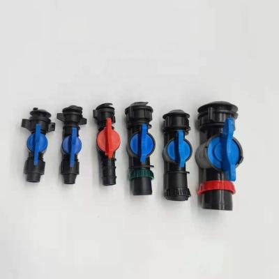 China Agricultural Tape Connector Valve 40mm Rain Hose Connector Farmland Irrigation System Rain Irrigation System for sale