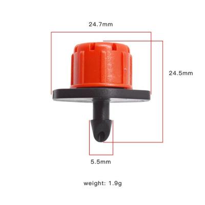 China Eco-Friendly Adjustable Red Hose Drip Irrigation 8 Hole Irrigation Hose Flow Device Agricultural Emitter for sale