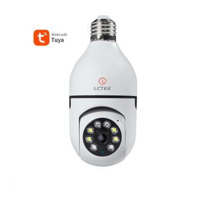 China Human Motion Tracking LCLCTEK Wifi Bulb PTZ Camera IP 1080P Tuya Model E27 Smart Plug Home CCTV Indoor Wireless Security Camera for sale