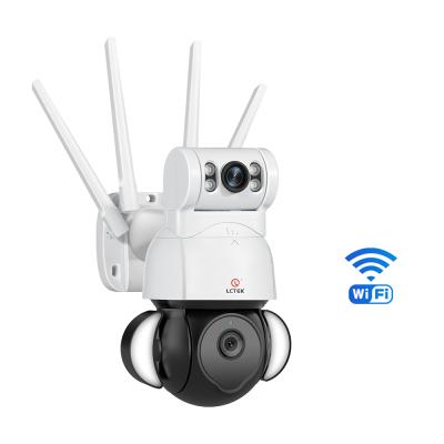 China Human Motion Tracking LCLCTEK 1080P WIFI IP Camera Auto Tracking Outdoor Camera With Wireless Dual Lens Panoramionitoring P2P CCTV CAMERA for sale