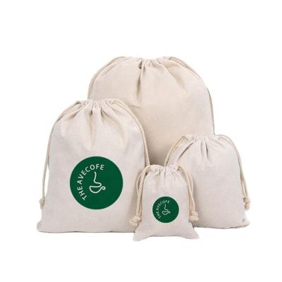 China Wholesale 100% Fair Trade Fair Trade Gift Bag Wholesale 100% Organic Custom Printed Muslin Cotton Canvas Drawstring Bag High Quality White for sale