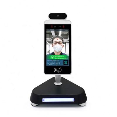 China Face recognition with temperature detect 8 inch scanning camera security detection system face recognition temperature measurement terminal for sale