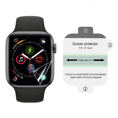 China Full Coverage 3D Smart Broken Watch Anti Curved TPU Hydrogel Screen Protector For Apple Watch for sale