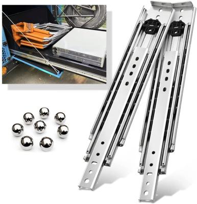 China Factory 225kg Drawer Slide Easy Installation SNEIDA Heavy Duty Telescopic Drawer Runner Slide Rail For Trunk DIY for sale