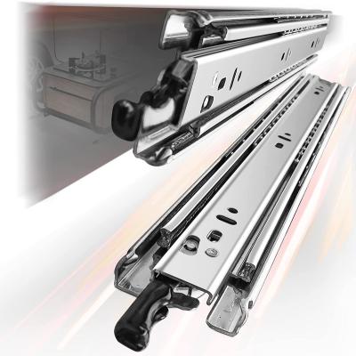 China Industrial Heavy Duty Drawer Slides 36 Inch With Full Lock Extension Ball Bearing Cabinet Telescoping Locking Sliding Rails Tool Box Runner for sale