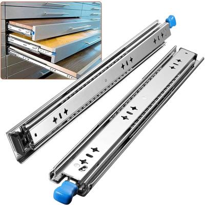 China Industrial Load 120KG Rating SNEIDA 1200mm Drawer Slide Heavy Duty Locking Rails For Camper for sale