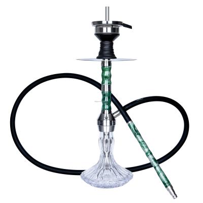 China Cheap Wholesale Smooking Shisha Emerald Green Stainless Steel And Resin Mini Hookah Hookahs for sale