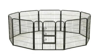 China 80x80cm x8pcs  Black Powder Coated Wire Mesh Small Size Dog Kennel,Pet Cages,Carriers & Houses,Welded Mesh for sale