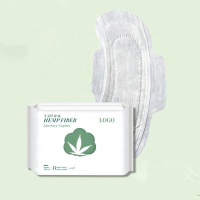 China Hemp Sanitary Pads Herbal Pads Super Absorbent Sustainable Regular Feminine Period Pad Supplier for sale