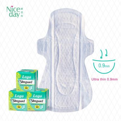 China 0.9mm Maximum Absorbency Dryness Night Breathable Ultra Thin Sanitary Napkin for sale