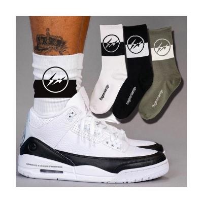 China Athletic Mens Sport Sneaker Socks Crew 2021 Cotton Sock Customize Logo for sale