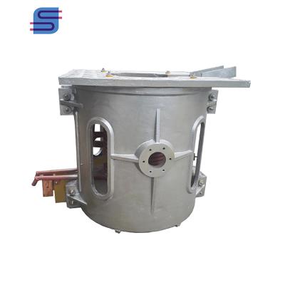 China Energy-saving 250 kg medium frequency power induction aluminum shell smelting furnace body price for sale