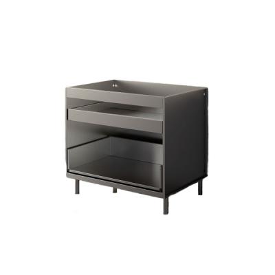 China Modern New Arrival Buffet Furniture Accessories Stainless Steel 2 Drawer Cabinet for sale