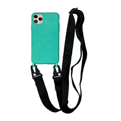 China bio Lanyard Woven Strap With 100% Biodegradable Biodegradable Phone Case Cover For iPhone 11 pro for sale