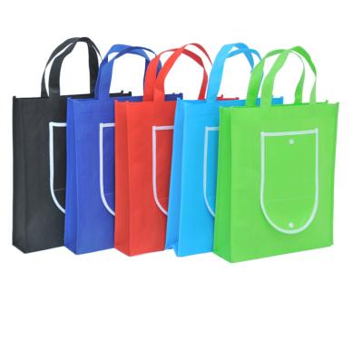 China Whosale handled customized colorful handled non woven foldable shopping bags for sale