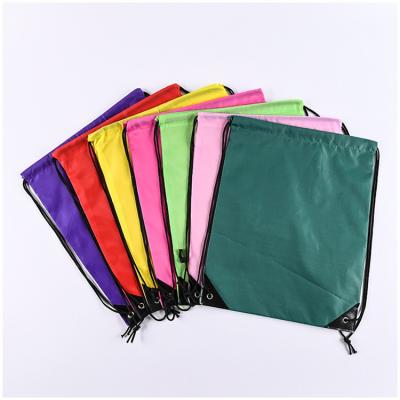 China Custom Polyester Logo No Handle Shopping Backpack Drawstring Bags for sale