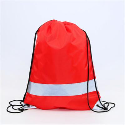 China Polyester Customized Logo No Handle Polyester Backpack Drawstring Bags for sale