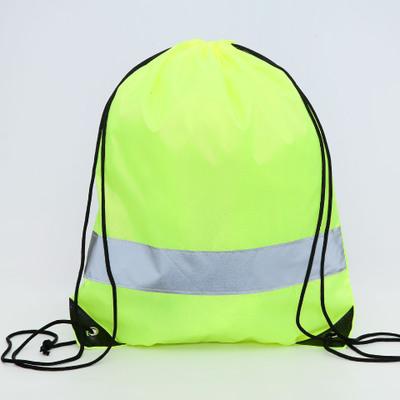 China Polyester Customized Wholesale No Handle Polyester Backpack Drawstring Bag for sale