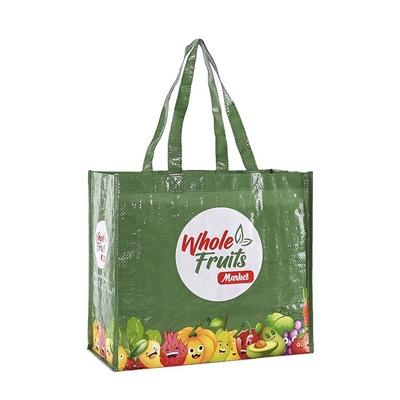 China Shopping Cheap Reusable Foldable PP Woven Handled Tote Bags From China Manufacturers for sale