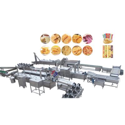 China High Efficiency Automatic Stackable Potato Chips Line Fully Fryer Potato Chips Production Line for sale