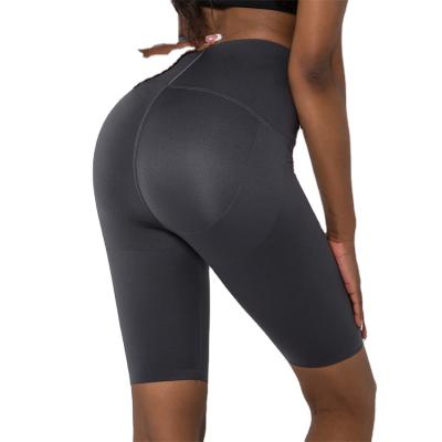 China Breathable Summer Peach Butt Biker Sports Sweaty Gym Ladies Workout Training Running High Waist Women Yoga Shorts for sale