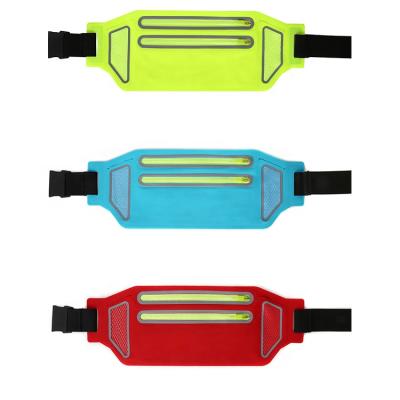 China Outdoor Sports Water Proof Reflective Brand Design Mobile Phones Pocket Ultra Thin Running Holder Waterproof Cell Phone Waist Bag For Fitness for sale