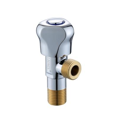 China Bathroom General Fittings Chrome Plated Zinc Alloy Handle Angle Cock Brass Stop Valve for sale