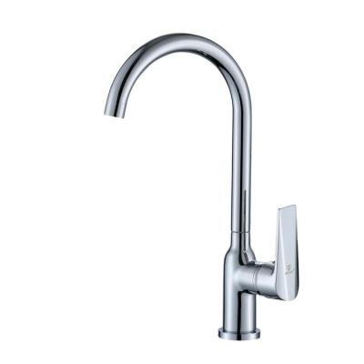 China Thermostatic Faucets Single Handle Brass Faucet Cold Water Chrome Kitchen Sink Mixer Tap Single Lever Hot Faucet for sale