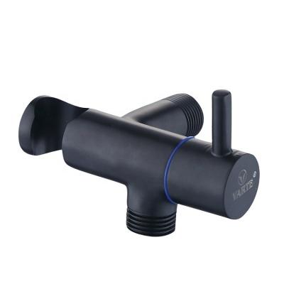 China Basin General Water Three Way Angle Bathroom Toilet Forged Brass Stop Valve for sale