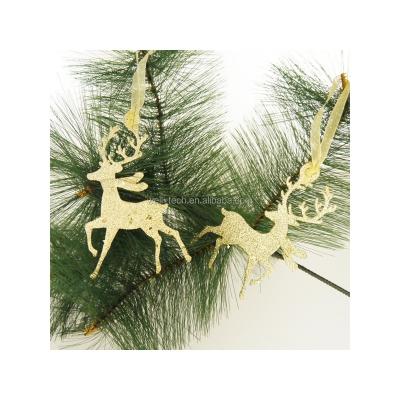 China Simple 12cm Christmas Metal Deer Ornaments Christmas Tree Decorations for sale