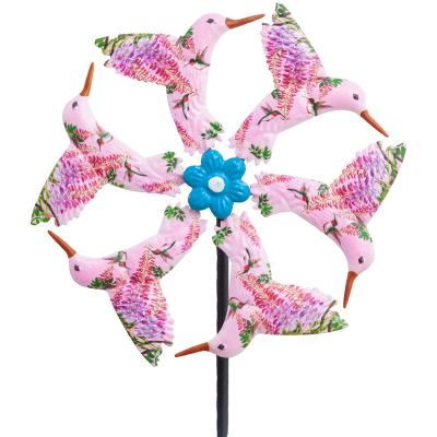 China Hummingbird Garden Wind Spinner Stake,Lawn Ornaments,Kinetic Windmills Catchers for Outdoor Decorations. RQT23024 for sale