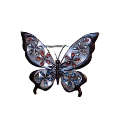 China Solar Powered Outdoor Garden Light Solar Wall Art Butterfly Butterfly Decoration for sale