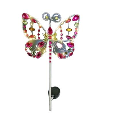 China Garden OEM Metal Decorative High Quality Butterfly Solar Lights for sale