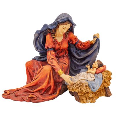 China Religious Blessed Virgin Mary Madonna of Europe and Jesus Christ Child Church Statue Infant Figure for sale