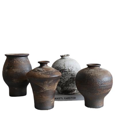 China Modern Ceramic Nordic Home Decor Crafts Modern Ceramic Vase Morandi Vase Brushed Floral Arrangement Living Room for sale