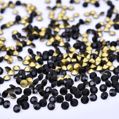 China Bags Shape Super Shiny Glass Chaton Crystal Hotfix Pointed Back Rhinestones For Garment Embellishment for sale