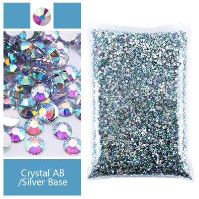 China High Quality Flatback Glass Stone ab Flatback Non Hotfix Crystal Strass Glass Crystal Rhinestone For Nail Art Decoration for sale