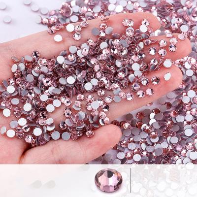 China Wholesale Shiny Silver Nail Art Crystal Glass Rhinestones Non Hot Fix Flatback High Quality Factory Base for sale