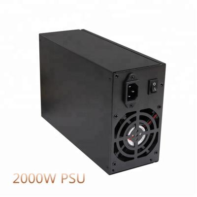 China Fuente de alimentación 90 fuente de alimentación del poder 220V 2000W del oro del más con la fan silenciosa para GPU en venta