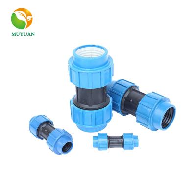 China Agricultural irrigation system HDPE compression fittingsPP fittings PE pipe compression connector for sale