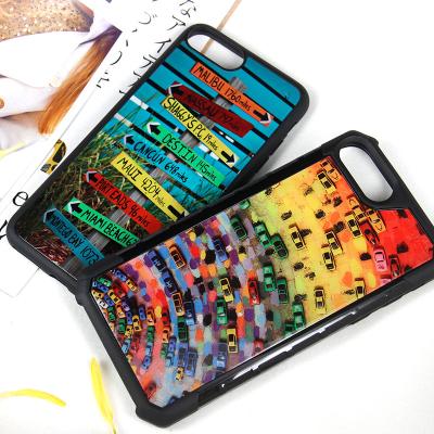 China TPU+ PC Glass colored painting for iphone7 plus, durable case with unique design for sale