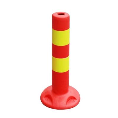 China PE Reflective Warning Plastic Post Content PU Traffic Bollard Sale 100Cm for sale