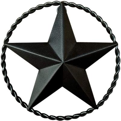 China Durable Black Metal Wall Star, Metal Stars for Outdoor or Indoor, Rustic Vintage Western Country Art Farmhouse Iron Wall Decor for Bedroom for sale