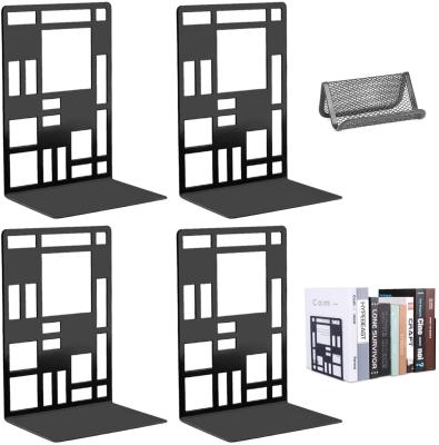 China Simple Heavy Duty Metal Bookends for Shelves, Decorative Bookends for Heavy Duty Books Desk Folder Organizer School Home Office for sale